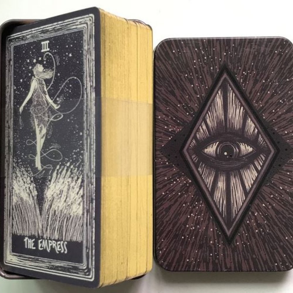 Light Visions Tarot Cards Golden Gilded Edges & Collectible Tin NEW! SEALED!